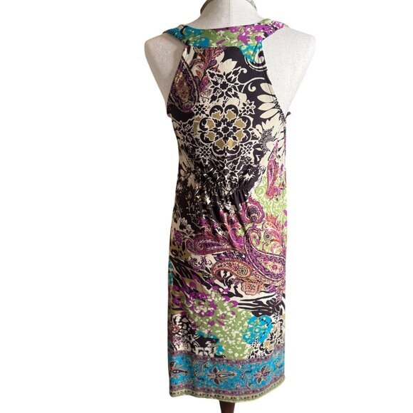 VTG ECI Babydoll Empire waist M Boho Dress Festival Beaded fairy Whimsigoth Y2K - Picture 3 of 12